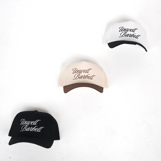 Unwell Barbell Script Hat Bundle